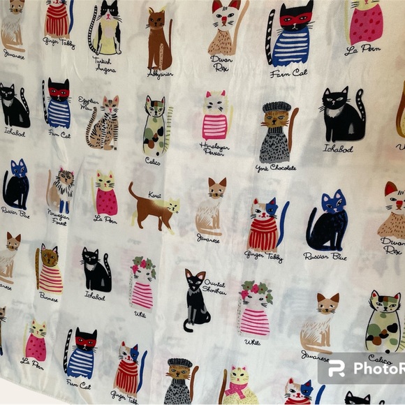 3 for 25$ New!! Cat Cartoons print scarf , Wrap, White - Picture 7 of 7